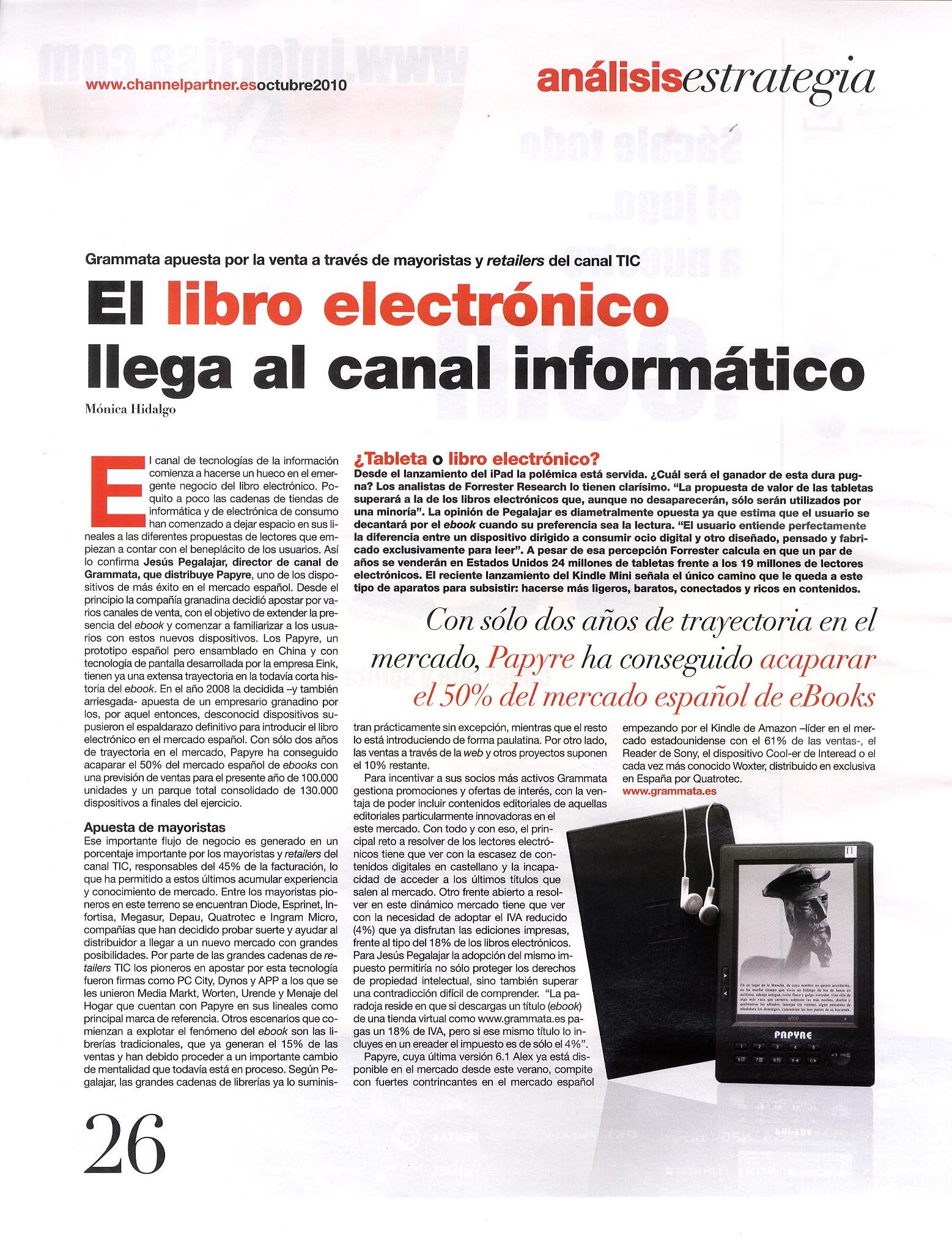 Portada revista Channel Partner Grammata Papyre